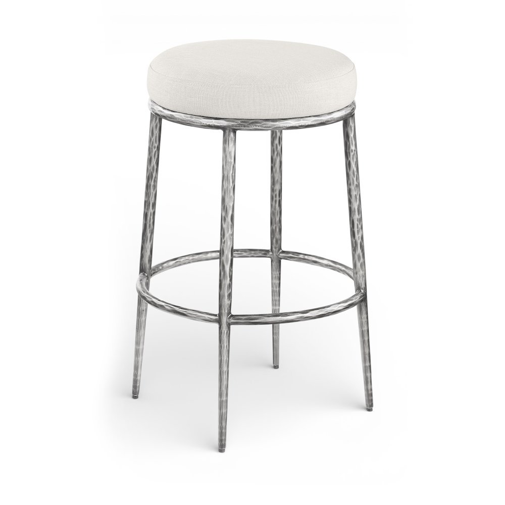 Ferro Cream Performance Fabric Upholstered Bar Stool. Picture 1