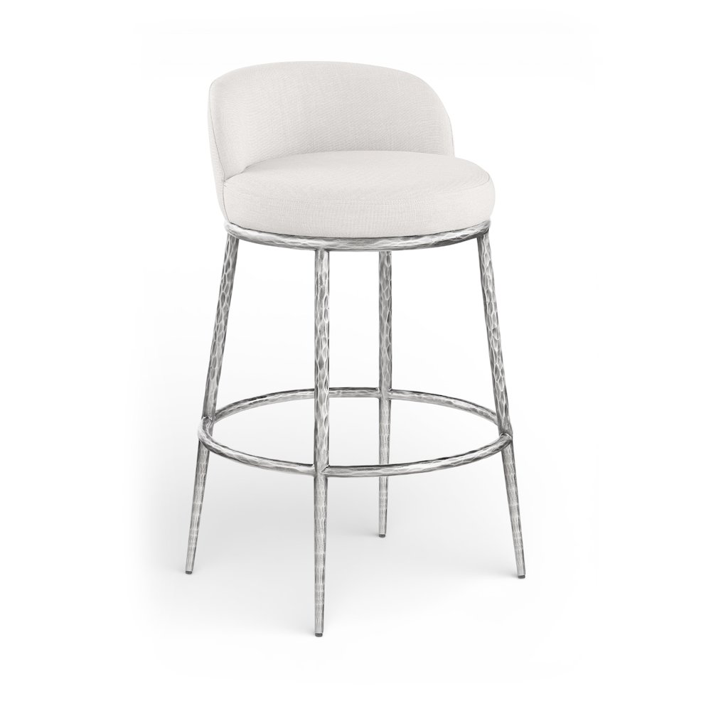 Ferro Cream Performance Fabric Upholstered Bar Stool. Picture 1