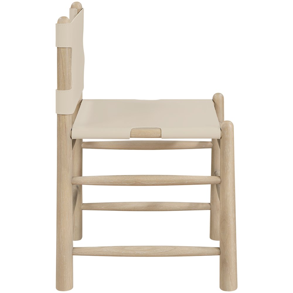 Santos Beige Vegan Leather Upholstered Dining Chair, Set of 2. Picture 6