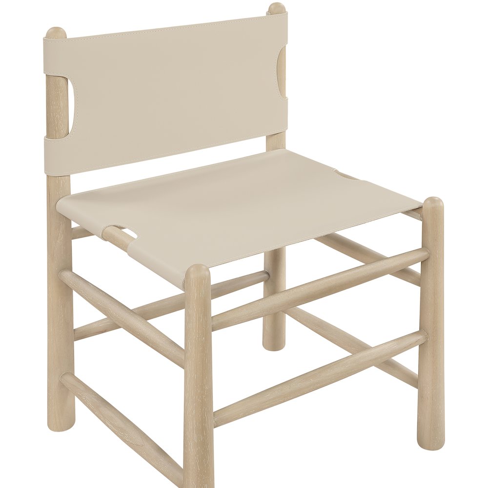 Santos Beige Vegan Leather Upholstered Dining Chair, Set of 2. Picture 8