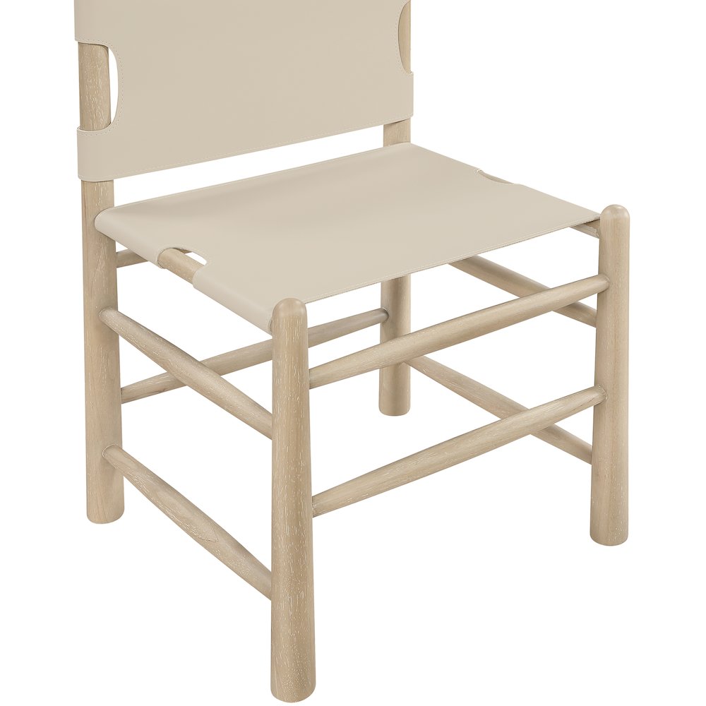 Santos Beige Vegan Leather Upholstered Dining Chair, Set of 2. Picture 9