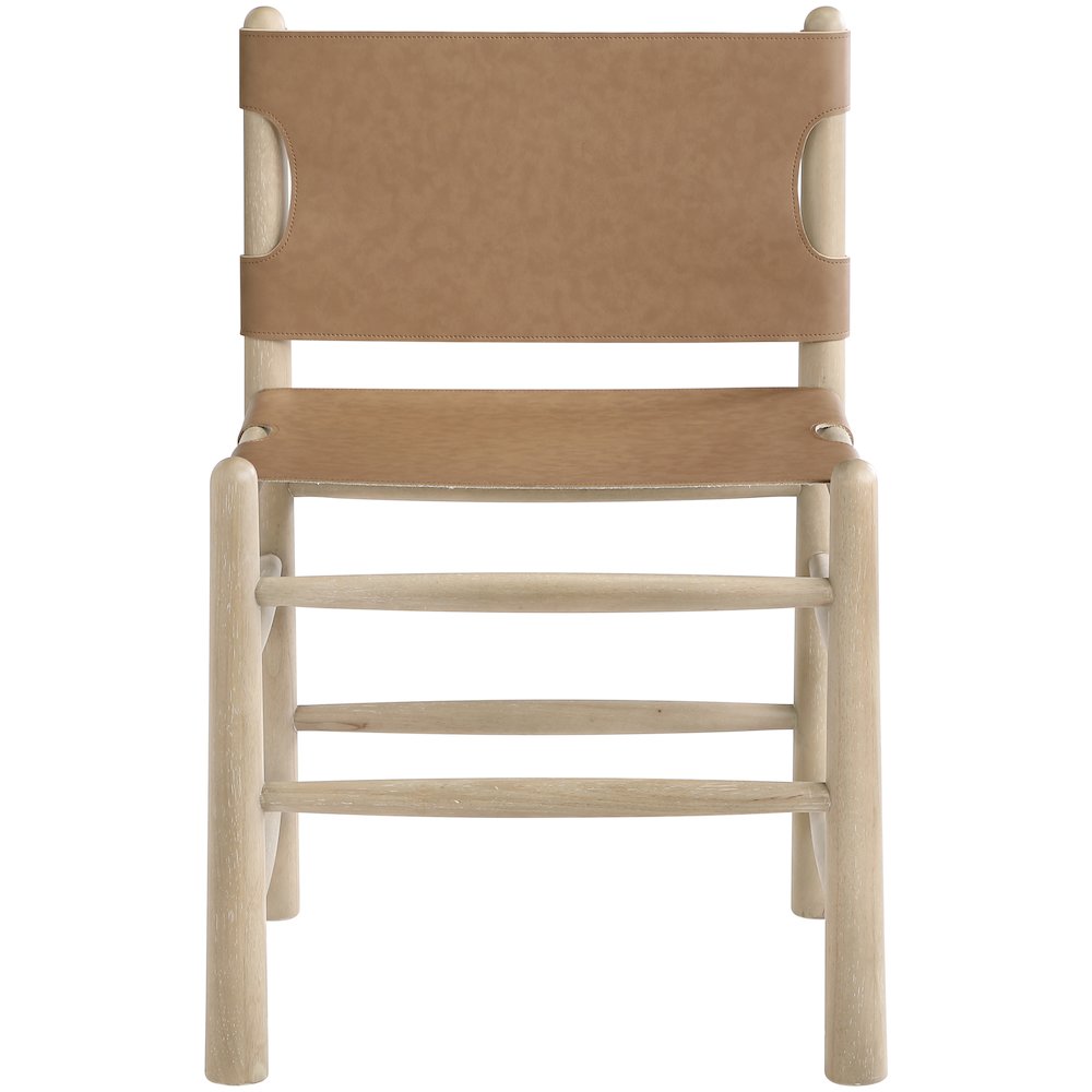 Santos Brown Vegan Leather Upholstered Dining Chair, Set of 2. Picture 5