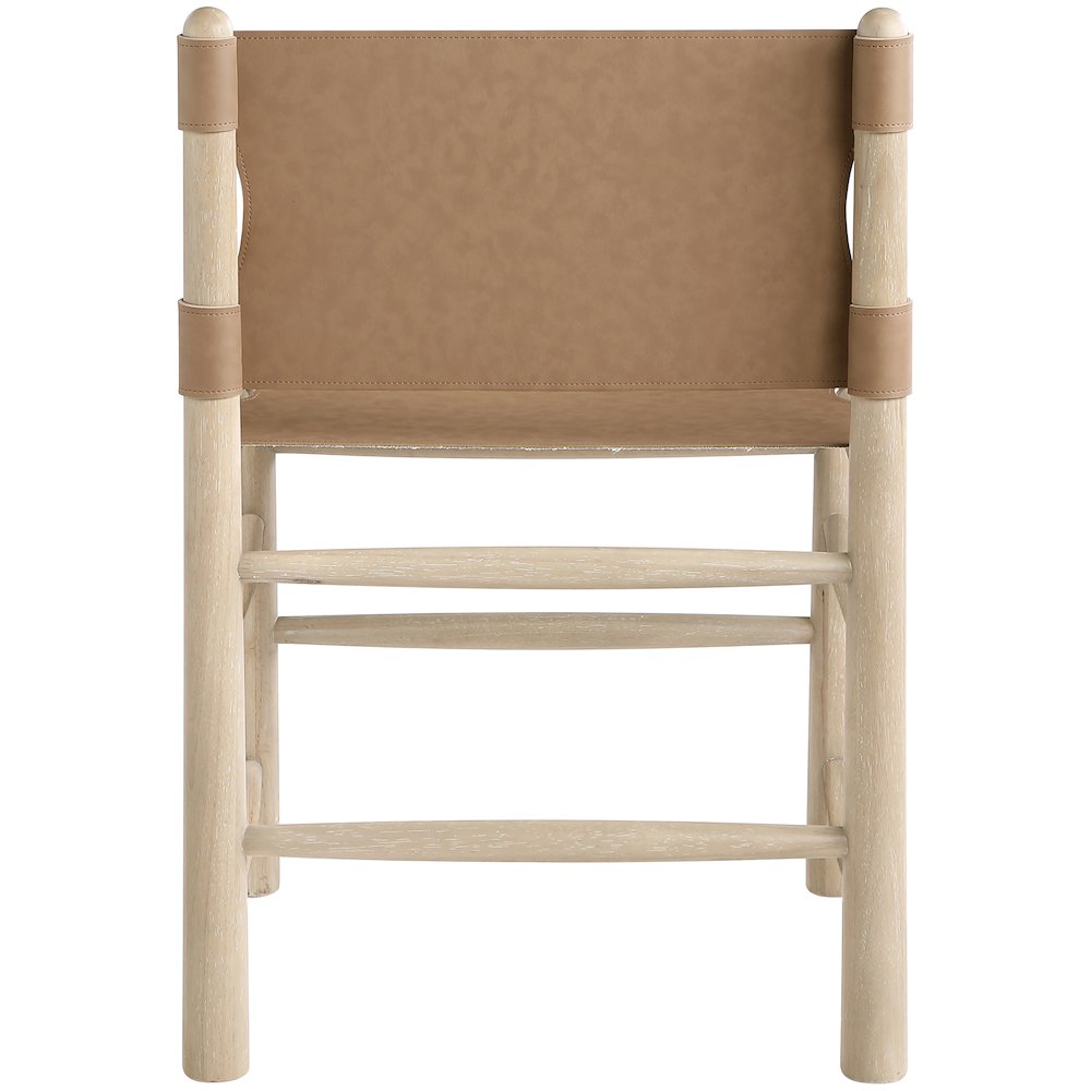 Santos Brown Vegan Leather Upholstered Dining Chair, Set of 2. Picture 7