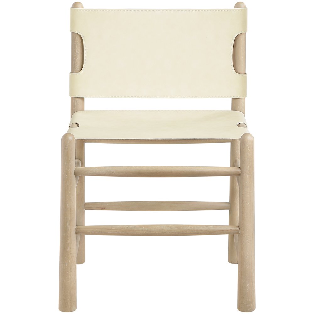 Santos Cream Vegan Leather Upholstered Dining Chair, Set of 2. Picture 5