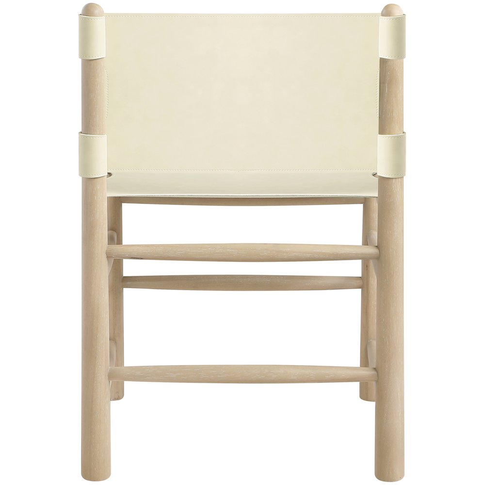 Santos Cream Vegan Leather Upholstered Dining Chair, Set of 2. Picture 7