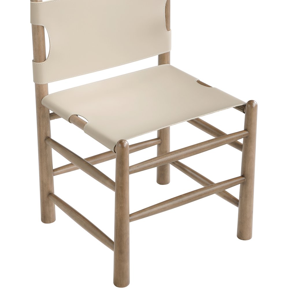 Santos Beige Vegan Leather Upholstered Dining Chair, Set of 2. Picture 9