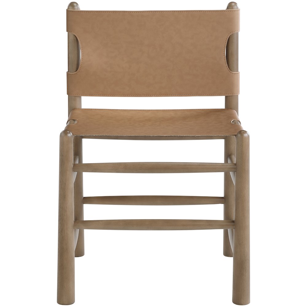 Santos Brown Vegan Leather Upholstered Dining Chair, Set of 2. Picture 5