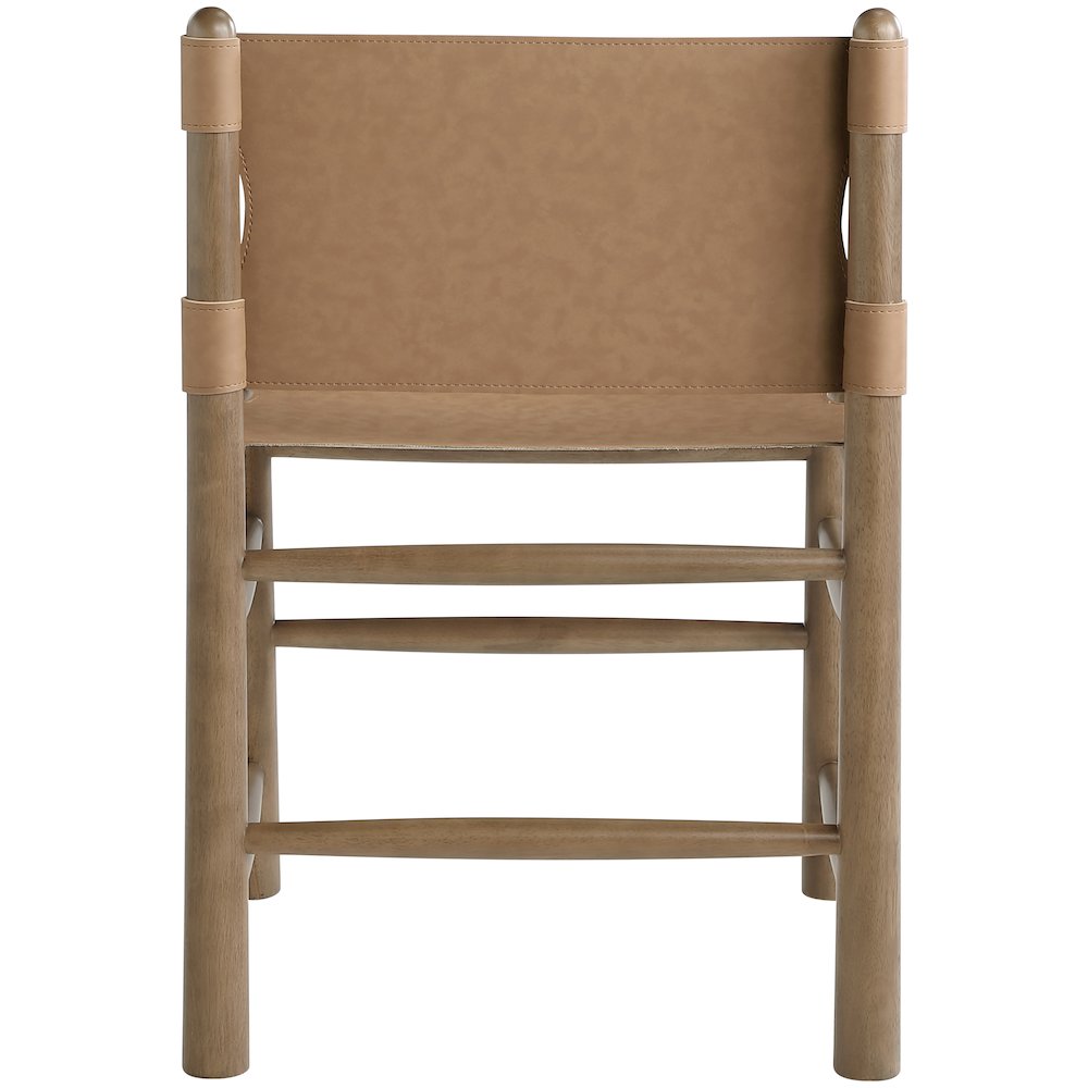 Santos Brown Vegan Leather Upholstered Dining Chair, Set of 2. Picture 7