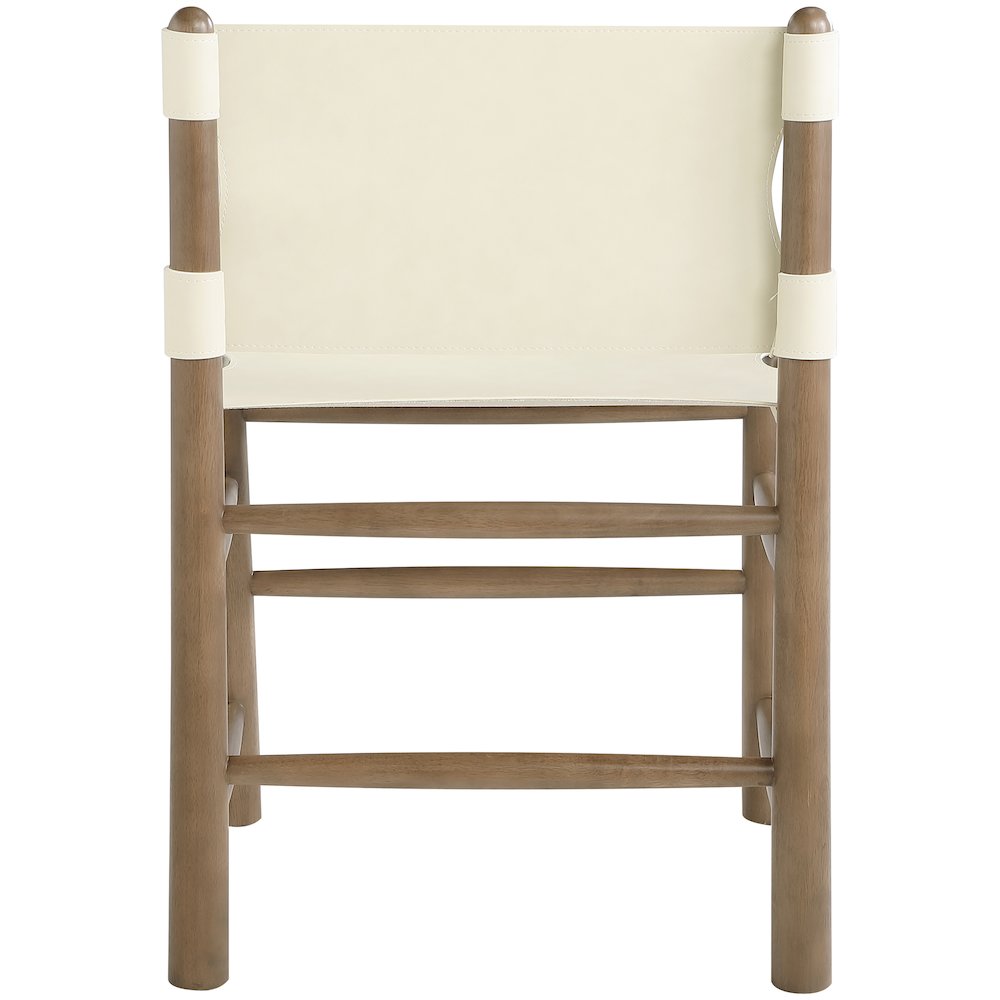Santos Cream Vegan Leather Upholstered Dining Chair, Set of 2. Picture 7