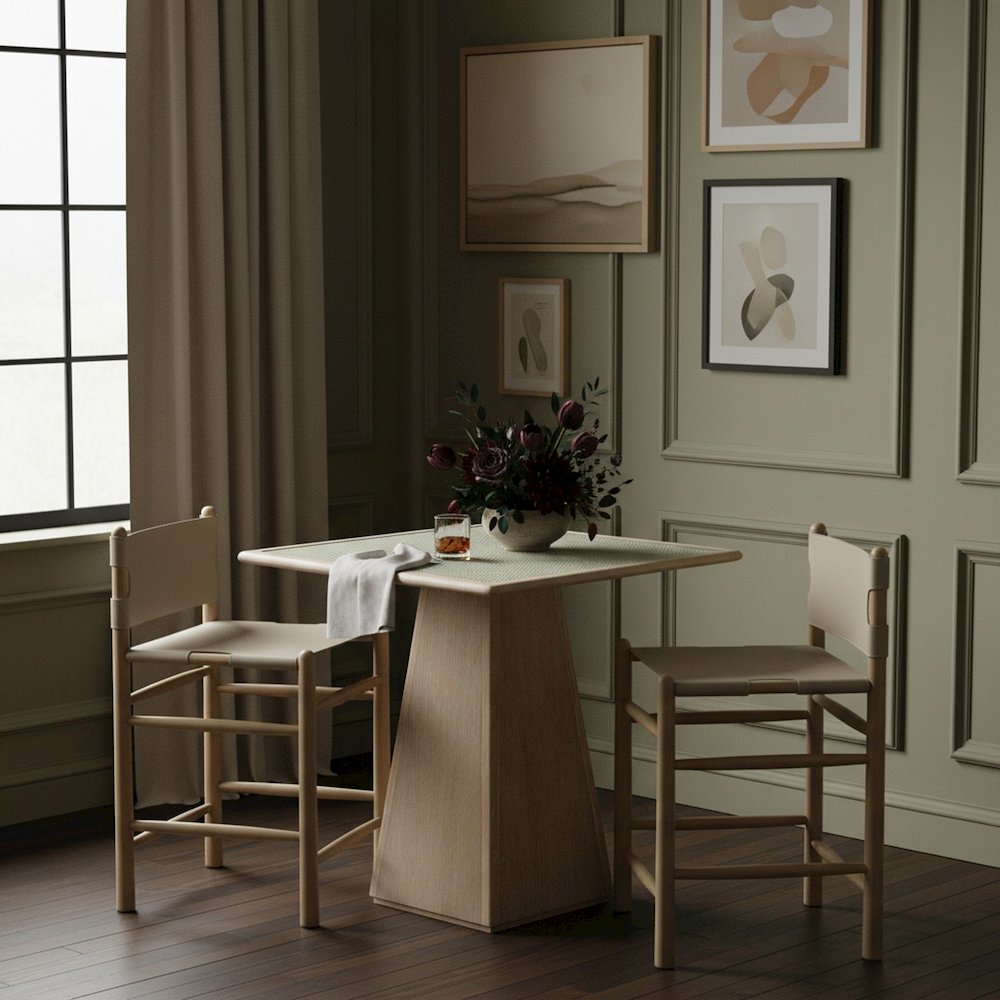 Santos Beige Vegan Leather Upholstered Counter Stool. Picture 2