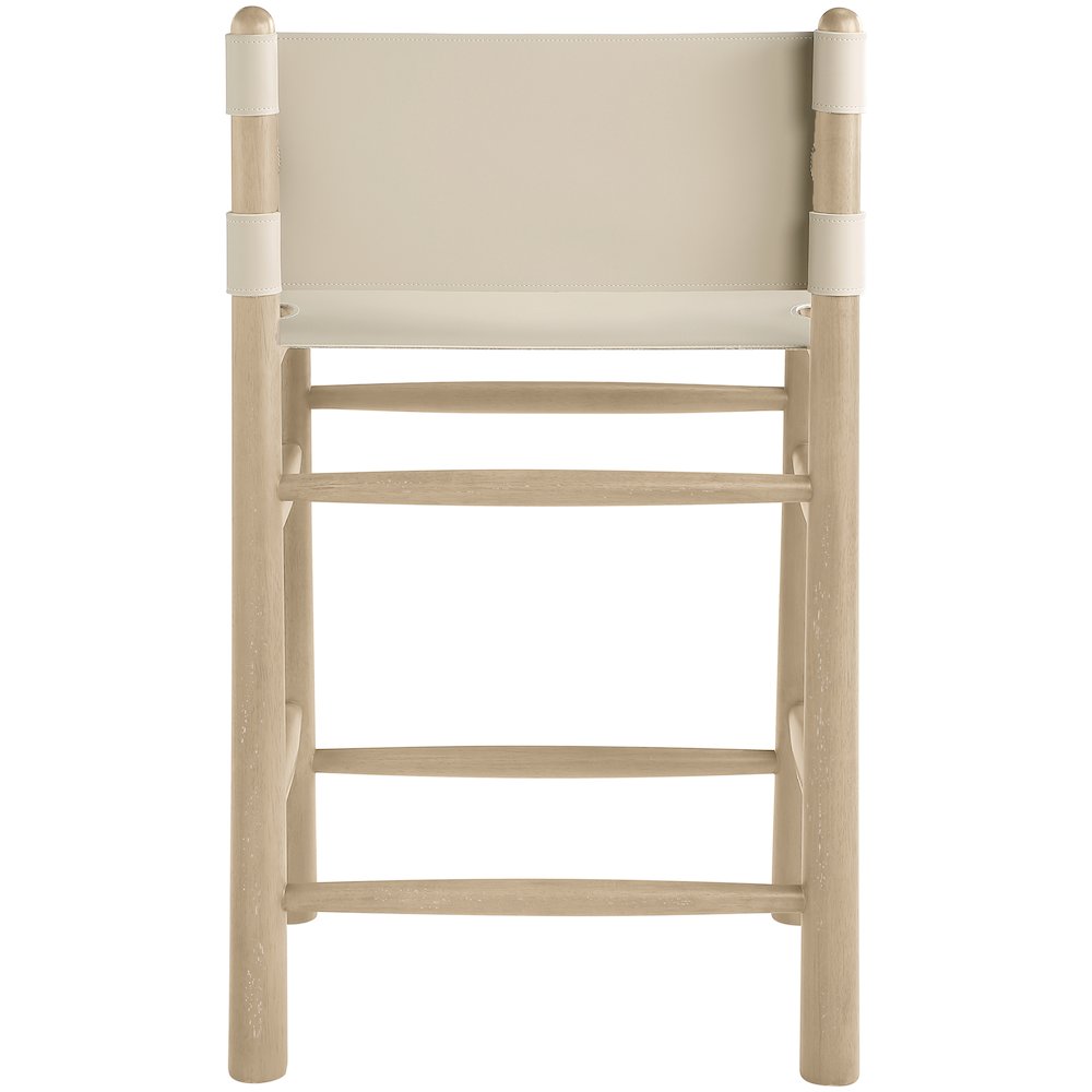 Santos Beige Vegan Leather Upholstered Counter Stool. Picture 5