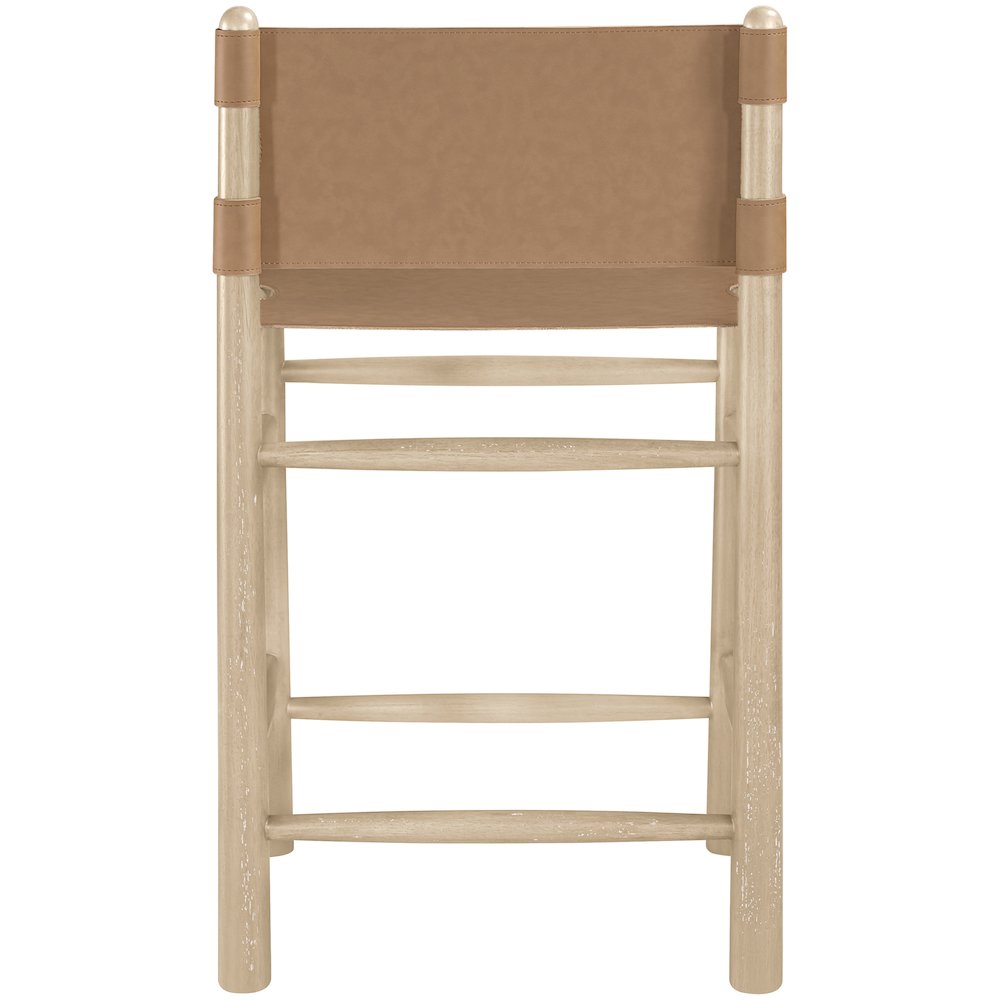 Santos Brown Vegan Leather Upholstered Counter Stool. Picture 5