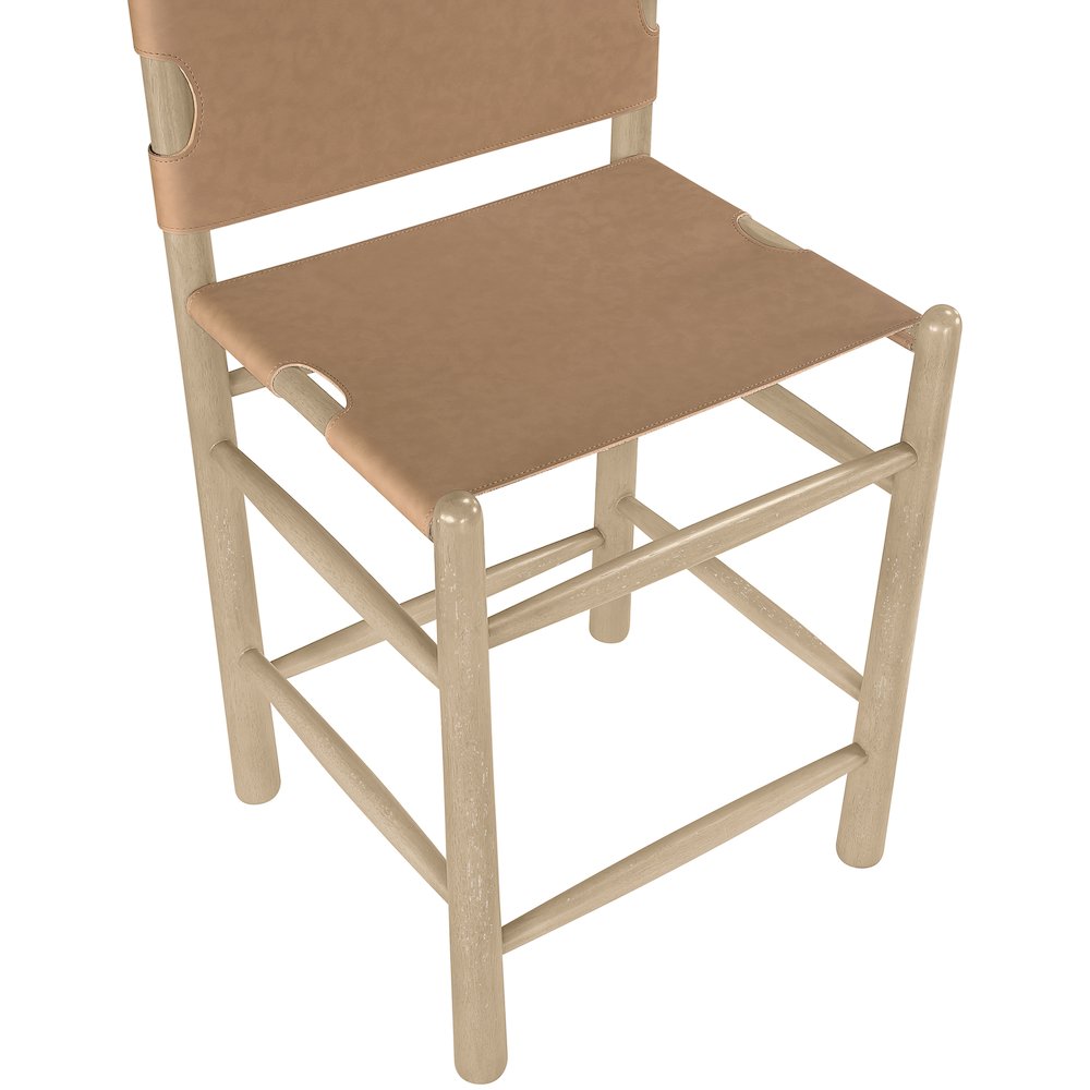 Santos Brown Vegan Leather Upholstered Counter Stool. Picture 7