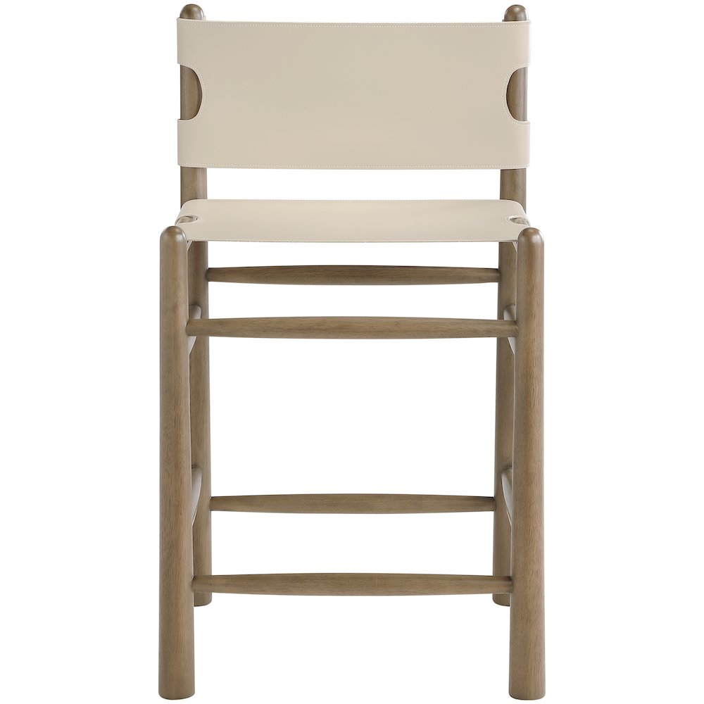 Santos Beige Vegan Leather Upholstered Counter Stool. Picture 3