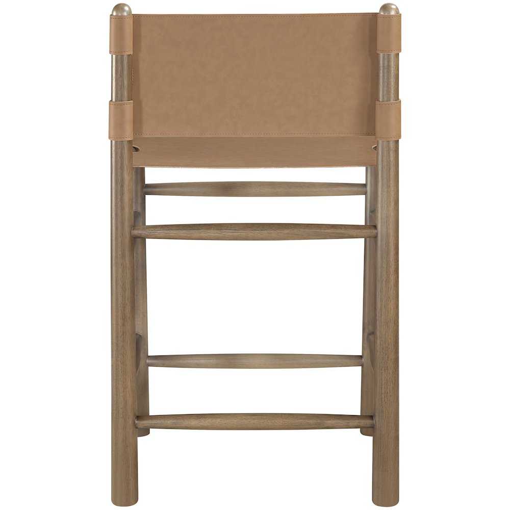 Santos Brown Vegan Leather Upholstered Counter Stool. Picture 5