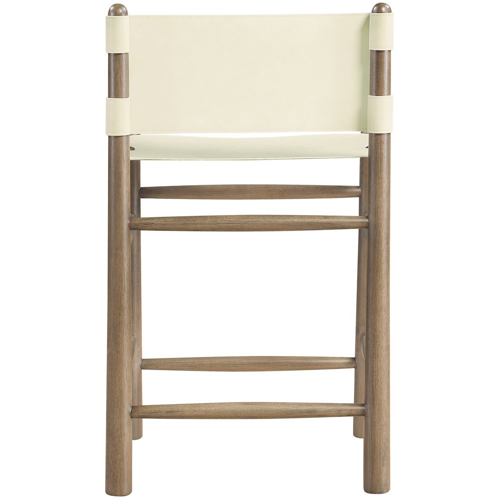 Santos Cream Vegan Leather Upholstered Counter Stool. Picture 5