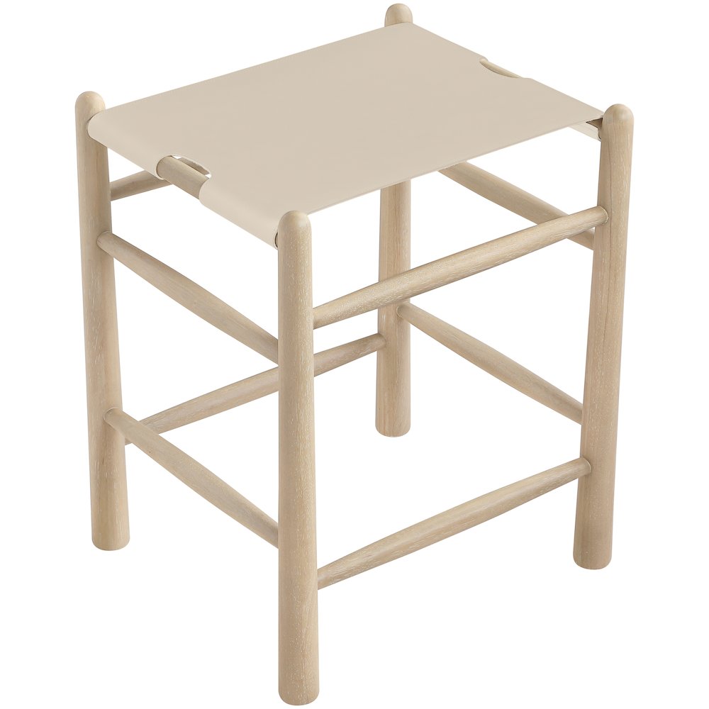 Santos Beige Vegan Leather Upholstered Counter Stool. Picture 5