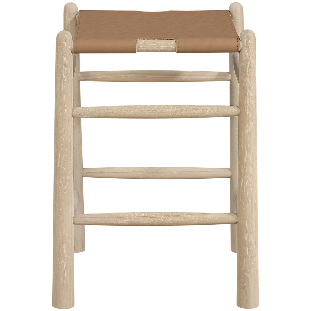 Santos Brown Vegan Leather Upholstered Counter Stool. Picture 4
