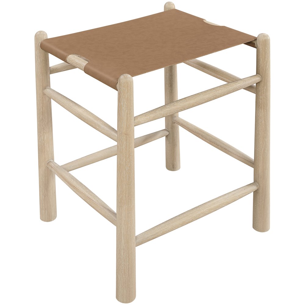 Santos Brown Vegan Leather Upholstered Counter Stool. Picture 5