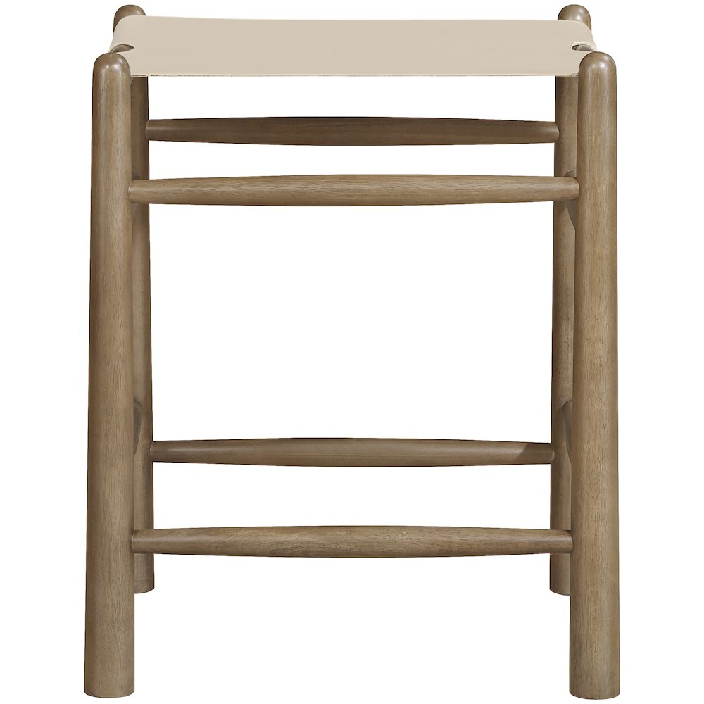 Santos Beige Vegan Leather Upholstered Counter Stool. Picture 3