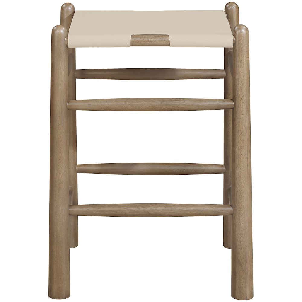 Santos Beige Vegan Leather Upholstered Counter Stool. Picture 4