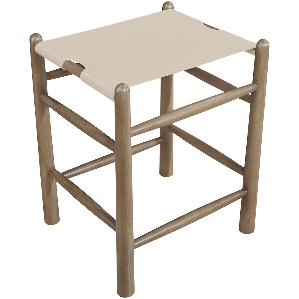 Santos Beige Vegan Leather Upholstered Counter Stool. Picture 5