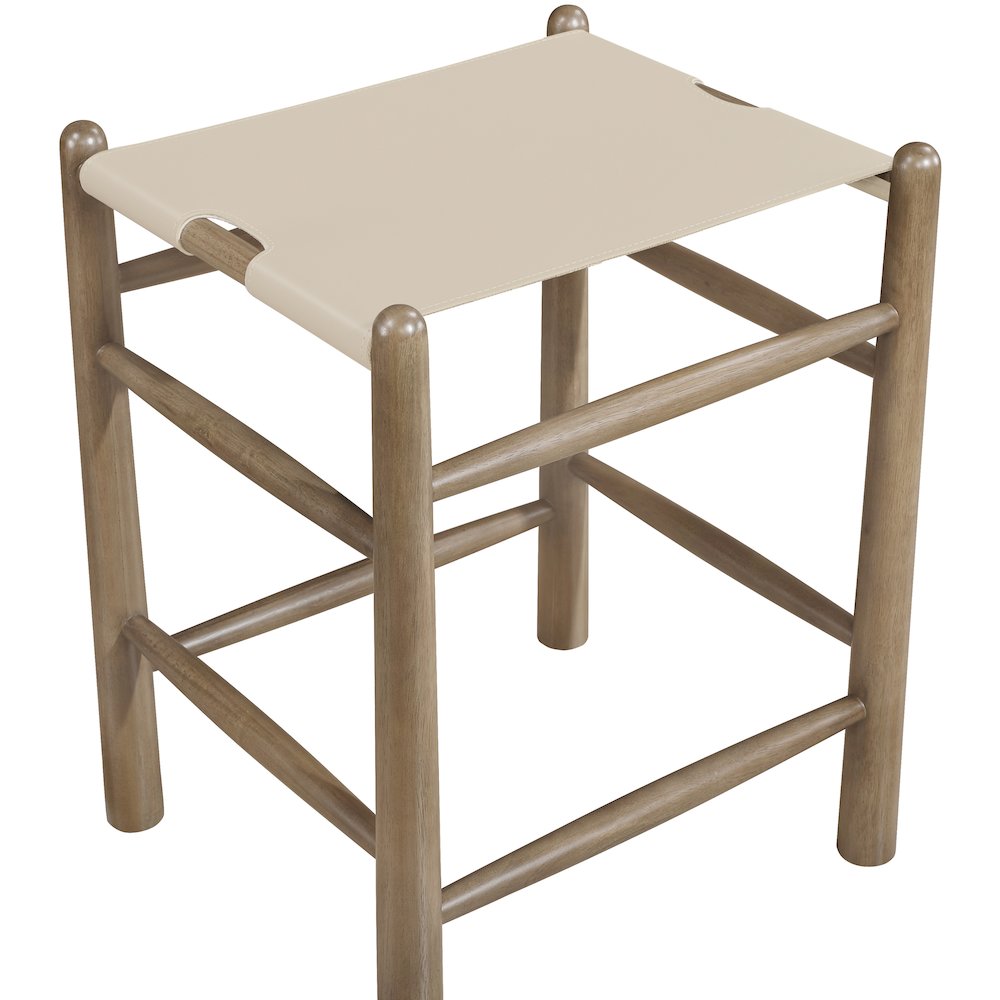 Santos Beige Vegan Leather Upholstered Counter Stool. Picture 6