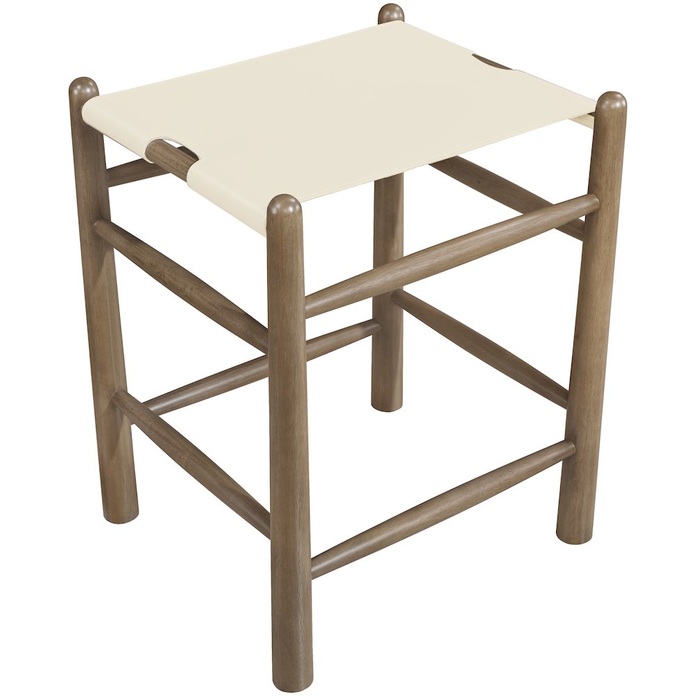 Santos Cream Vegan Leather Upholstered Counter Stool. Picture 6