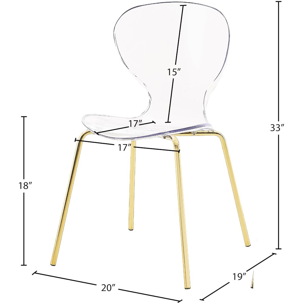Clarion Gold Metal Dining Chair, Set of 2. Picture 5