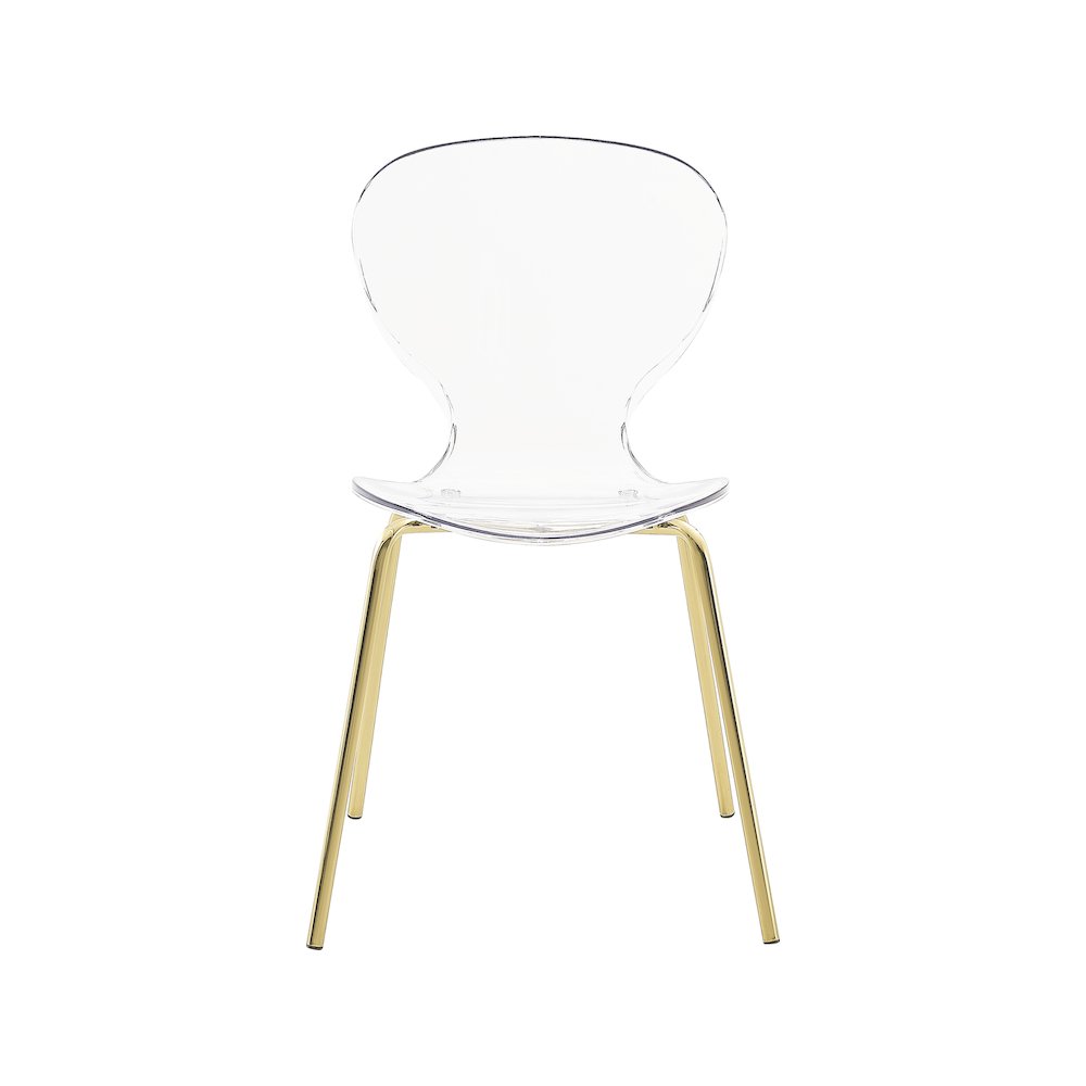 Clarion Gold Metal Dining Chair, Set of 2. Picture 4