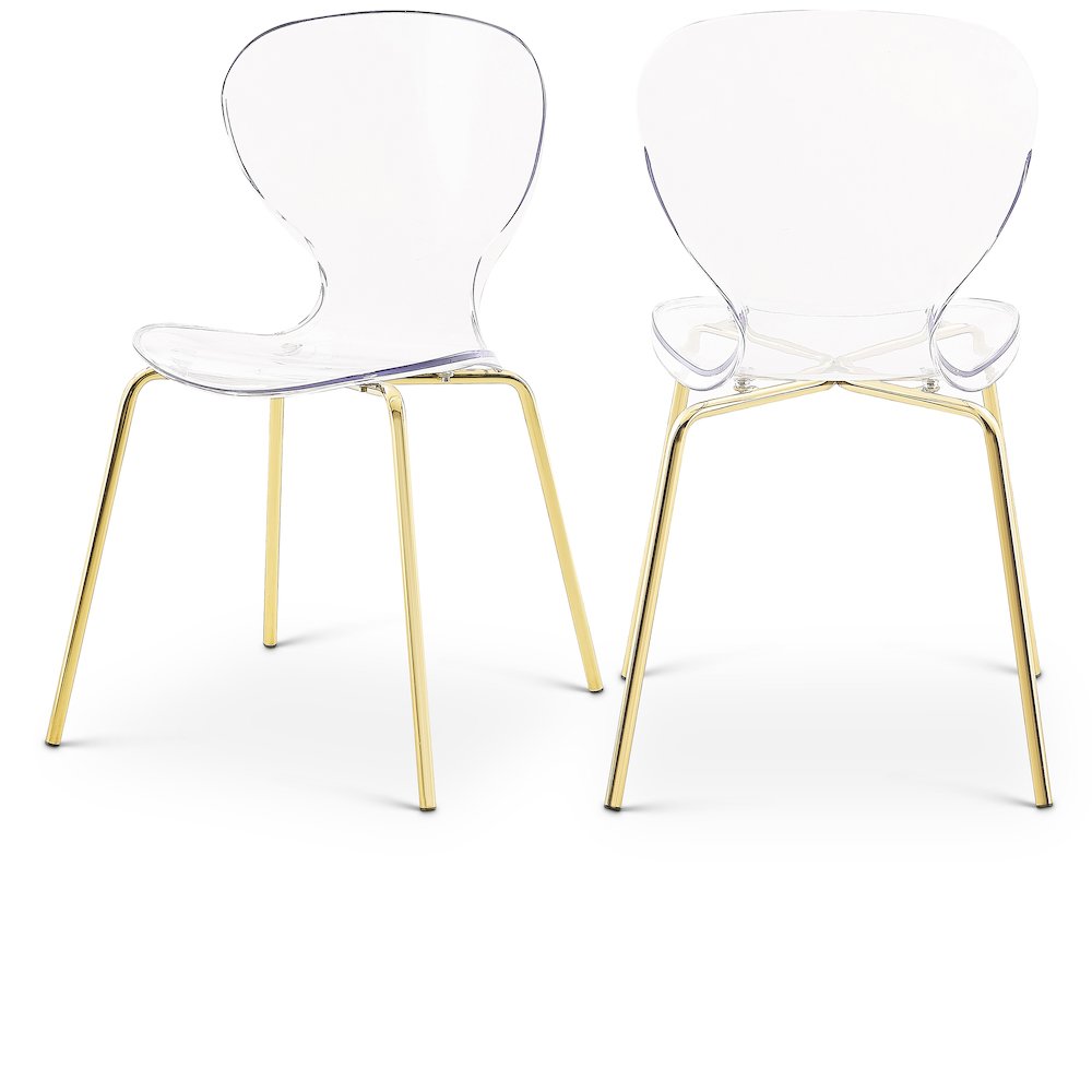 Clarion Gold Metal Dining Chair, Set of 2. Picture 1