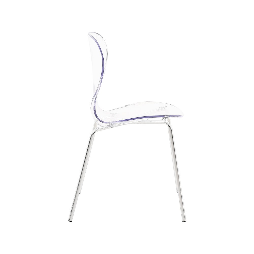 Clarion Chrome Metal Dining Chair, Set of 2. Picture 3