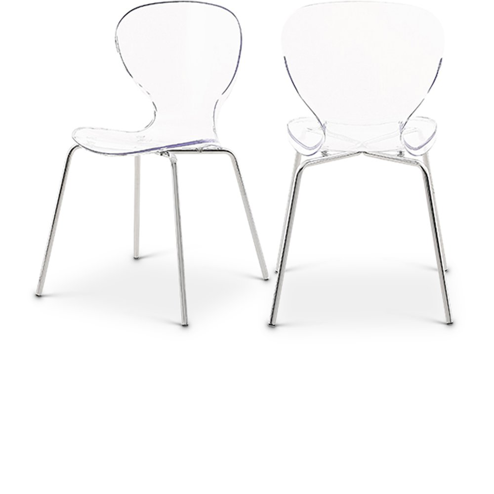 Clarion Chrome Metal Dining Chair, Set of 2. Picture 1