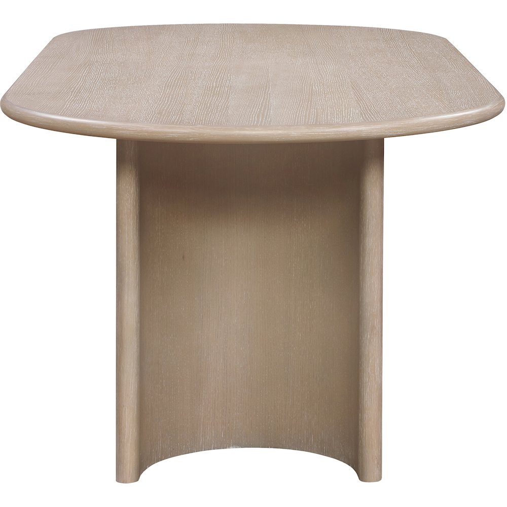 Caldra 94" Natural Oak Veneer And Solid Wood Dining Table. Picture 4