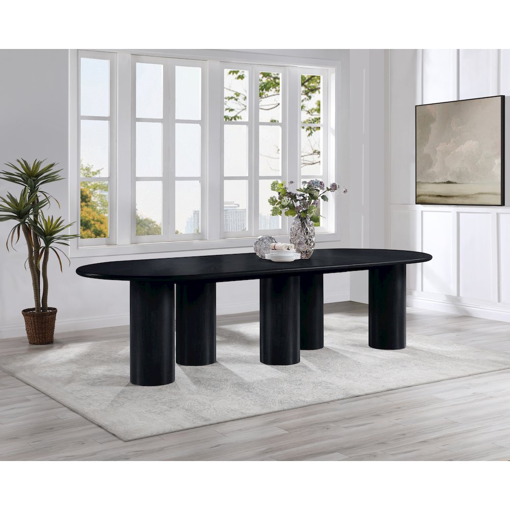 Dolan Black Dining Table. Picture 2
