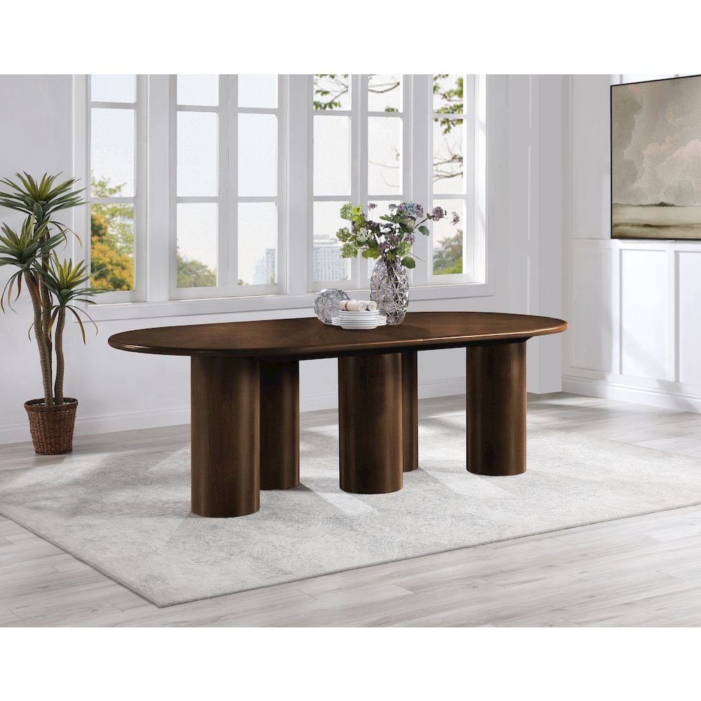 Dolan Brown Dining Table. Picture 3