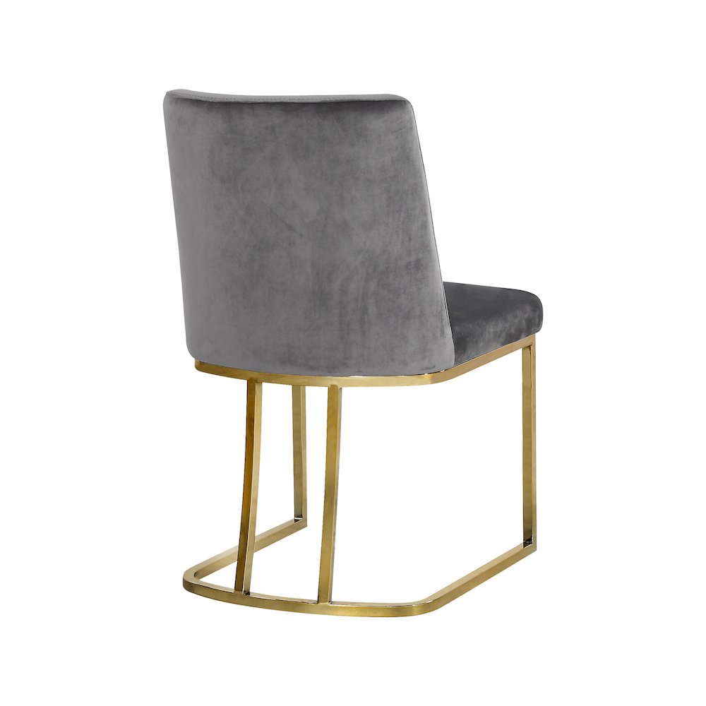 Heidi Grey Velvet Dining Chair, Set of 2. Picture 2