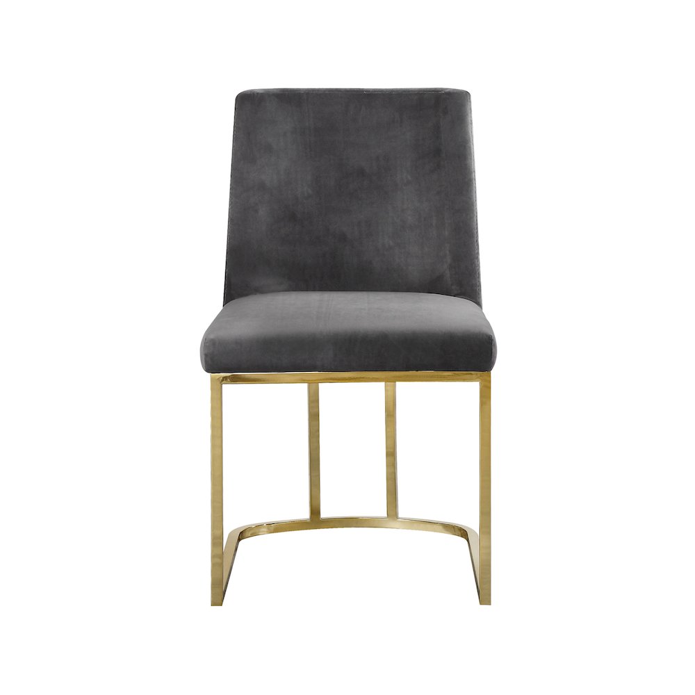 Heidi Grey Velvet Dining Chair, Set of 2. Picture 3