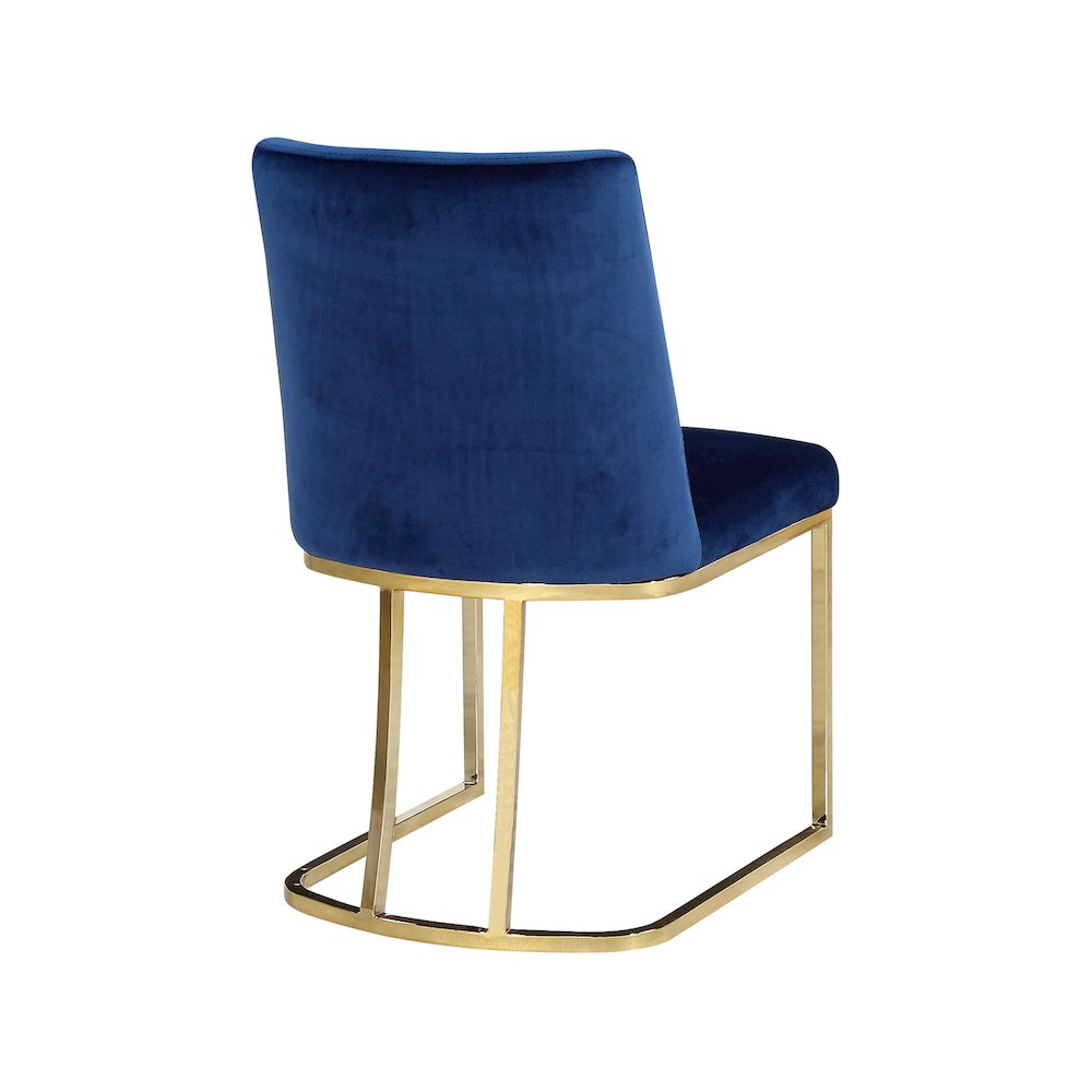 Heidi Navy Velvet Dining Chair, Set of 2. Picture 2