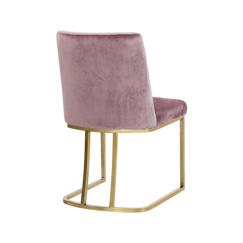 Heidi Pink Velvet Dining Chair, Set of 2. Picture 2