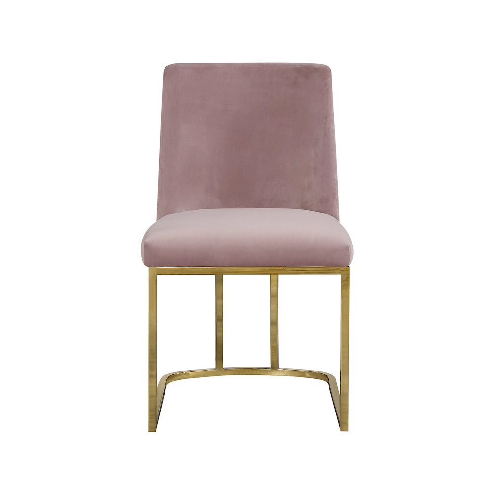 Heidi Pink Velvet Dining Chair, Set of 2. Picture 3