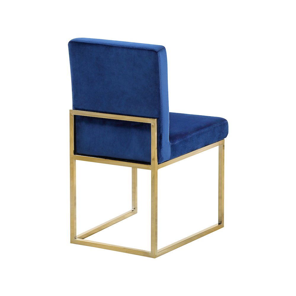 Giselle Navy Velvet Dining Chair, Set of 2. Picture 2