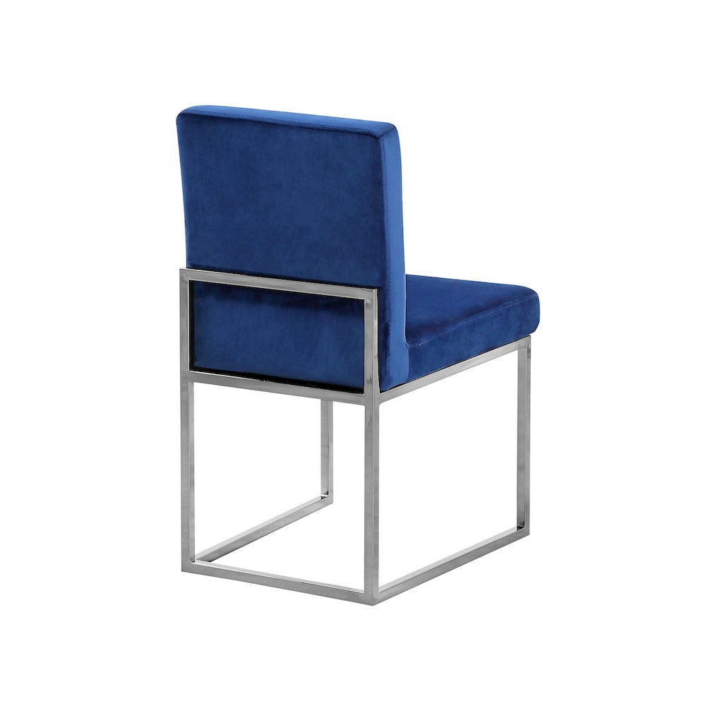 Giselle Navy Velvet Dining Chair, Set of 2. Picture 2