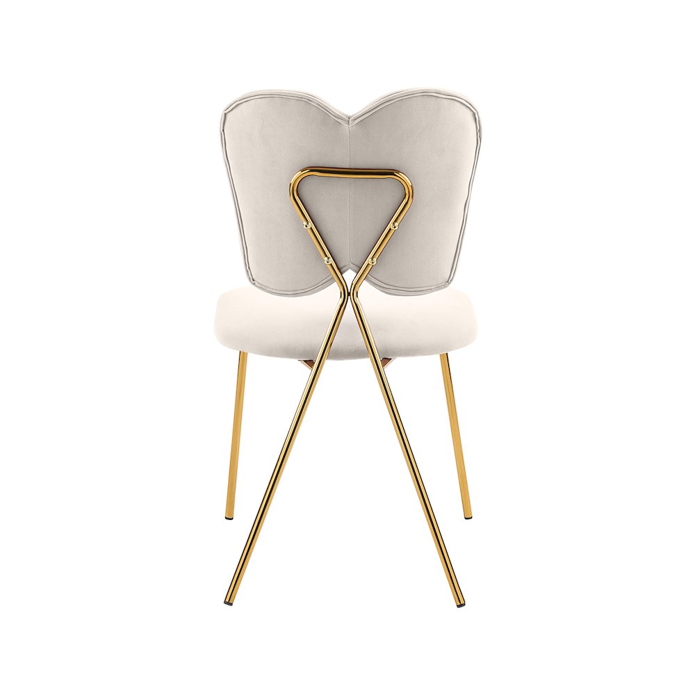 Angel Cream Velvet Dining Chair, Set of 2. Picture 2
