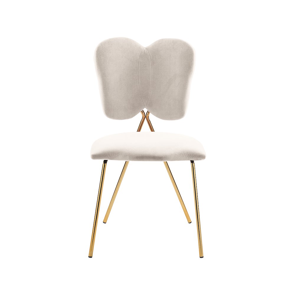 Angel Cream Velvet Dining Chair, Set of 2. Picture 3