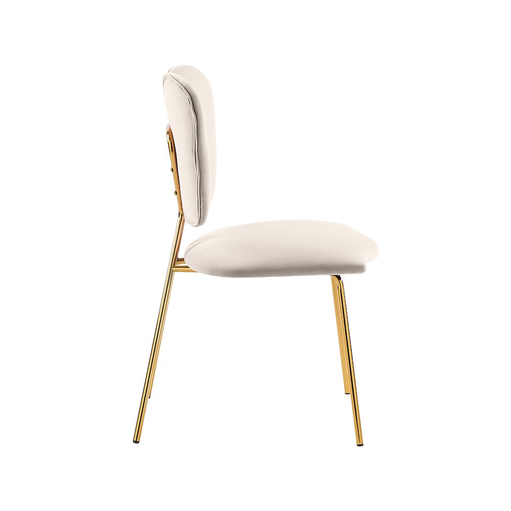 Angel Cream Velvet Dining Chair, Set of 2. Picture 4