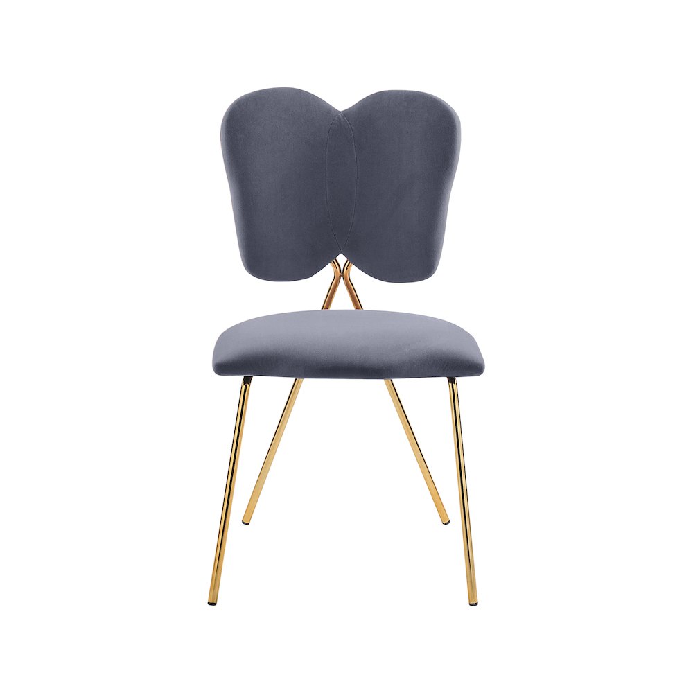 Angel Grey Velvet Dining Chair, Set of 2. Picture 2