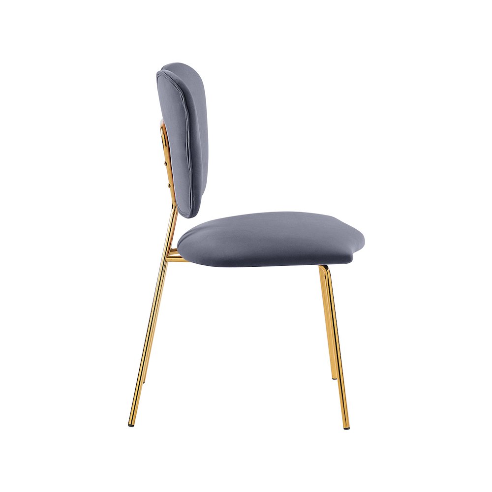 Angel Grey Velvet Dining Chair, Set of 2. Picture 3