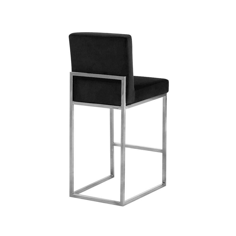 Giselle Black Velvet Stool. Picture 2