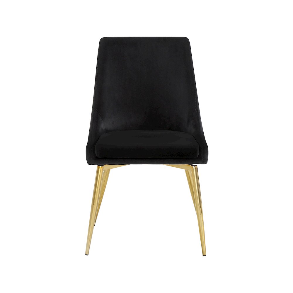 Karina Black Velvet Dining Chair, Set of 2. Picture 3